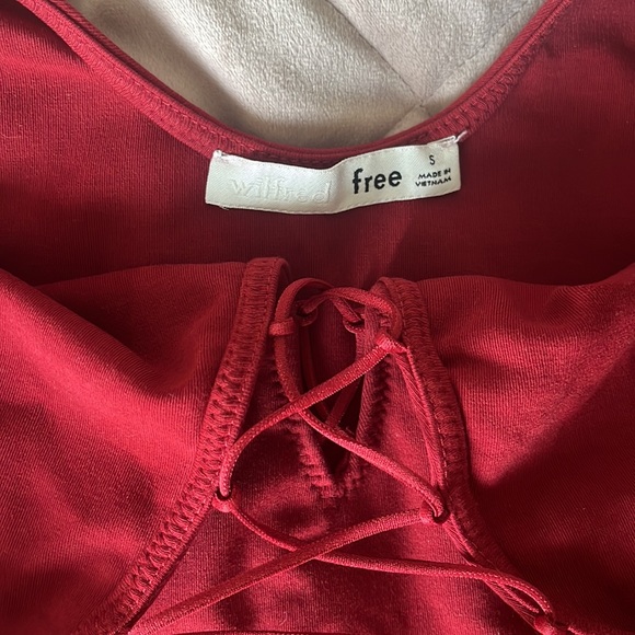 Wilfred Free red lais bodysuit size small - Picture 2 of 3